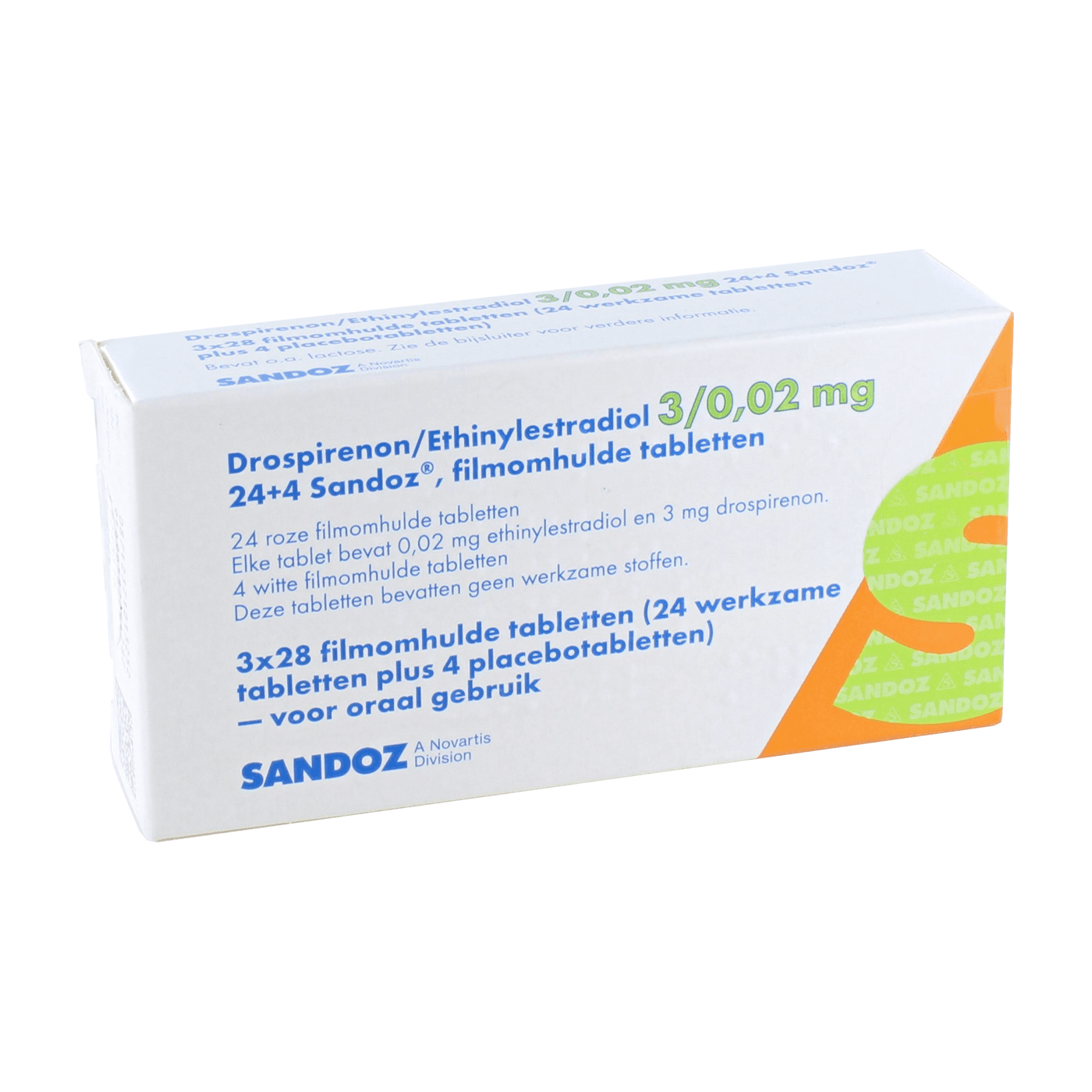 Drospirenon/Ethinylestr 24+4 Sdz Tabl Omh 3/0,02mg 84 st
